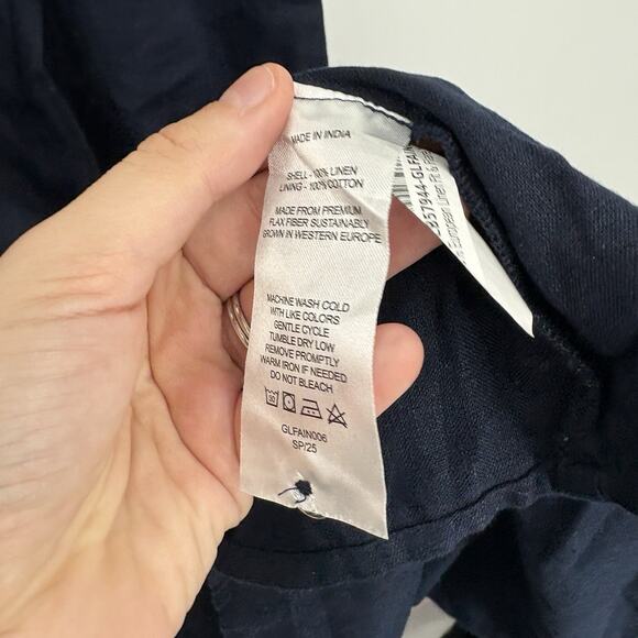 Quince European Linen Fit Flare Midi Dress Women Small Pockets Coastal Capsule - Picture 7 of 12